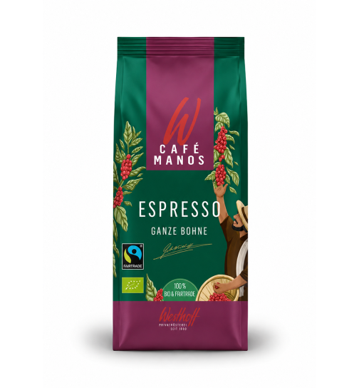 Westhoff Café Manos 1000 g ganze Bohne  (DE-ÖKO-006)