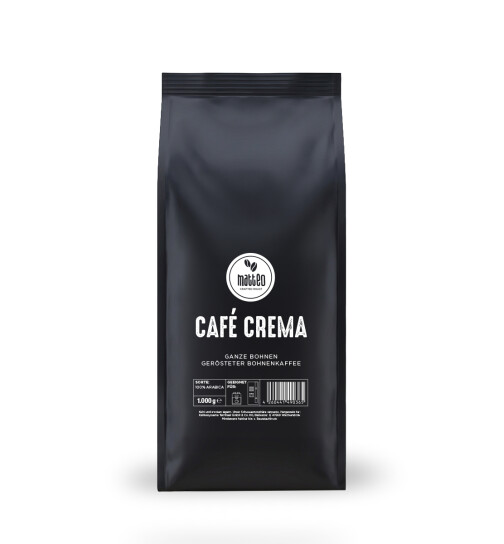 Matteo Kaffee Crema 100% Arabica ganze Bohne 1000 g