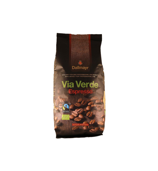 Dallmayr Fairtrade- Bio Espresso Via Verde ganze Bohne 1000 g (DE-ÖKO-006)