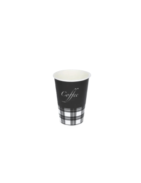Vending Becher 180 ml 2500 Stck Design schwarz/Karo