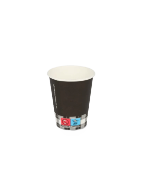 Vending Becher 180 ml 2500 Stck Design schwarz/Karo