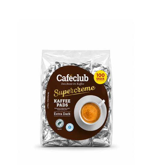 Caféclub Supercreme Extra Dark Roast Pads (100 Stück)