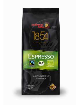 Schirmer Kaffee Fairtrade Bio Espresso ganze Bohne 1000 g...